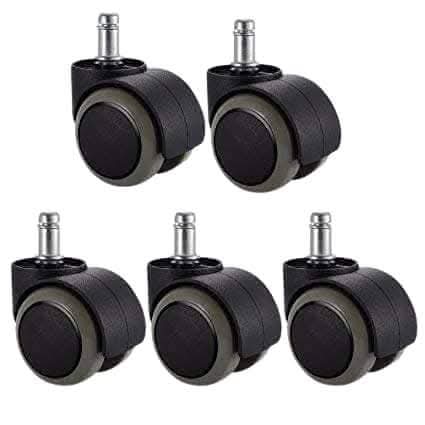 BIFMA CERTIFIED Heavy-Duty Swivel Office Chair Casters (Set of 5 pcs) 